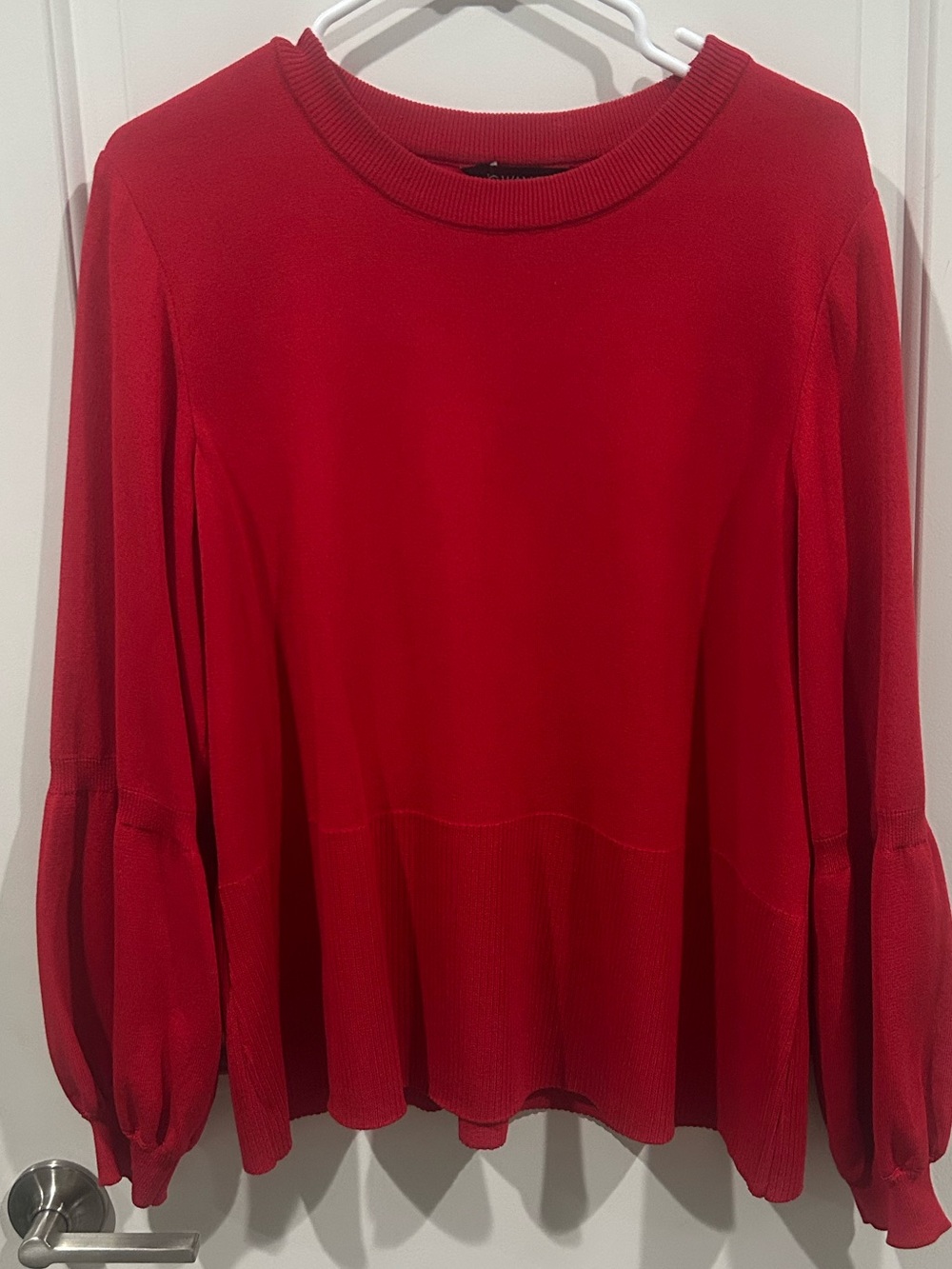 Ming Wang Vibrant Red Crewneck Sweater